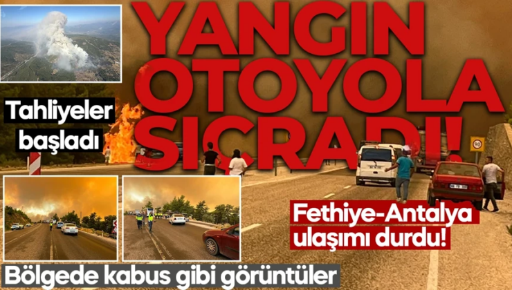Muğla ve Antalya’da korkulan görüntü! Yangın kısa sürede büyüdü: Fethiye-Antalya Karayolu ulaşıma kapatıldı!