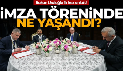 Irakla imza töreninde ne yaşandı? Bakan Uraloğlu ilk kez anlattı: Teknik ayrıntı düzeltildi