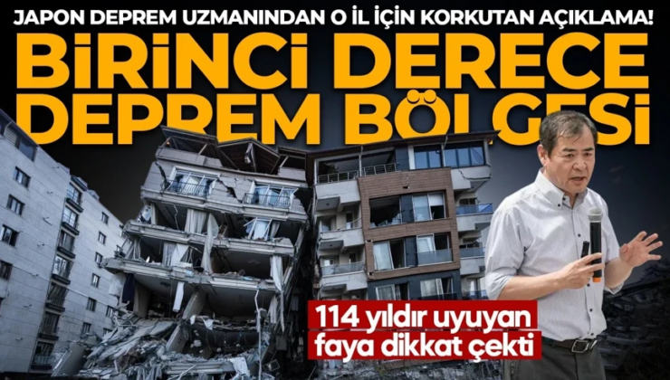 Japon deprem uzmanından o il için korkutan açıklama! 114 yıldır uyuyan faya dikkat çekti: 1’inci derece deprem bölgesi