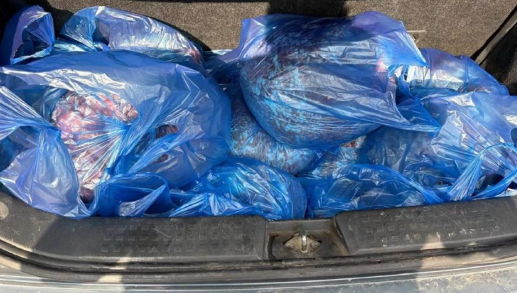 Metehan’da gümrüğe beyan edilmemiş 94 kilo et ele geçirildi