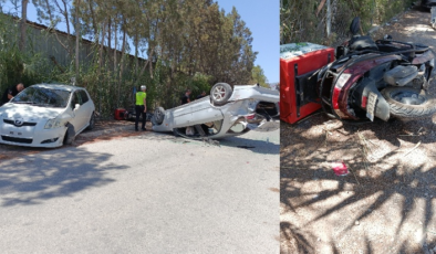 Lefkoşa Sanayi Bölgesi’nde meydana gelen kazayı 14 yaşındaki çocuk yaptı