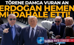 Törene damga vuran an: Cumhurbaşkanı Erdoğan hemen müdahale etti! İşte o görüntüler