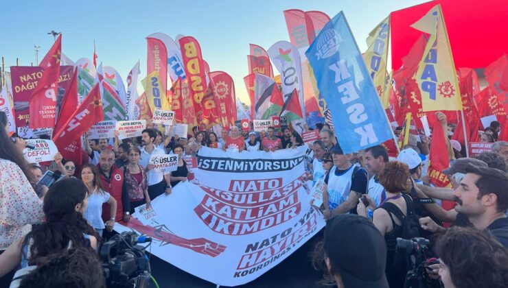 Kadıköy’de binlerce kişi NATO Zirvesi'ni protesto etti