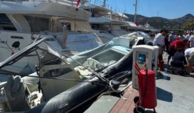 Marinaya demirli lastik botta patlama!