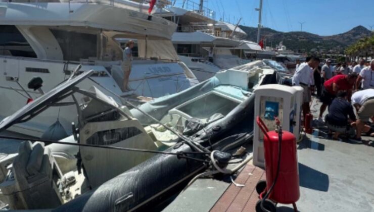 Marinaya demirli lastik botta patlama!