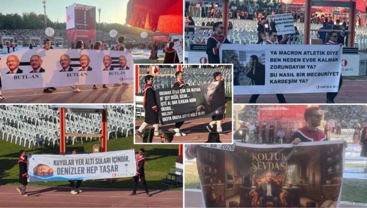 ODTÜ mezuniyetinde pankartlar konuştu
