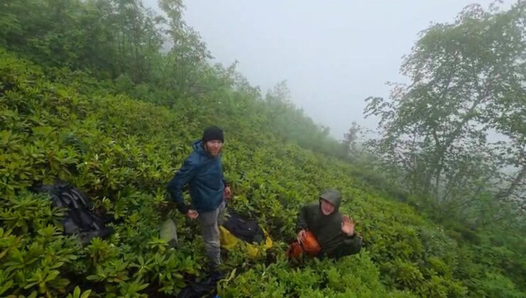 Rize'de doğa yürüyüşünde kaybolan 3 Rus turist kurtarıldı