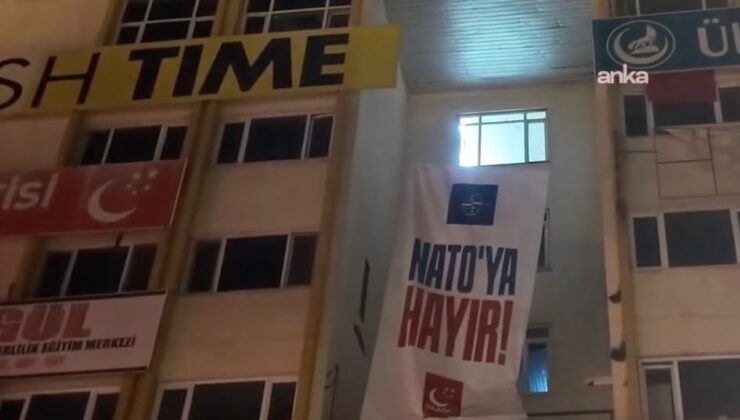 Saadet'in 'NATO'ya hayır' pankartına ceza!