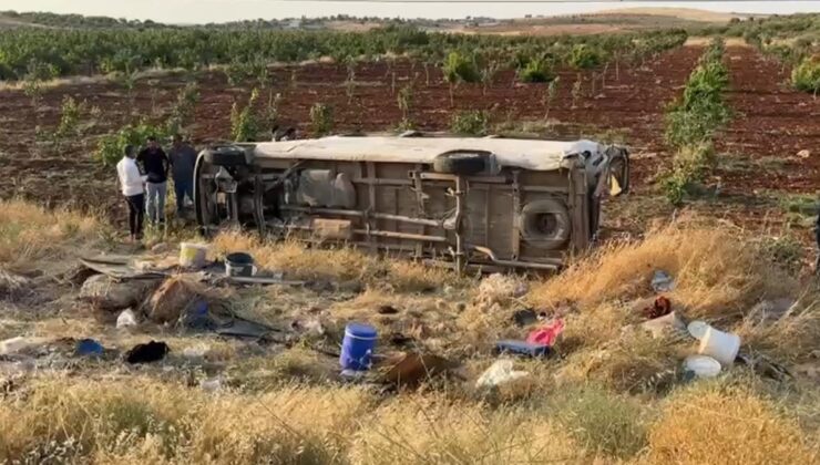 Şanlıurfa'da tarım işçilerini taşıyan minibüs devrildi: 22 kişi yaralandı