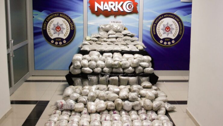 Siirt'te durdurulan tırda 170 kilogram kubar esrar yakalandı