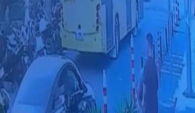 Şişli'de özel halk otobüsü yayaya çarptı