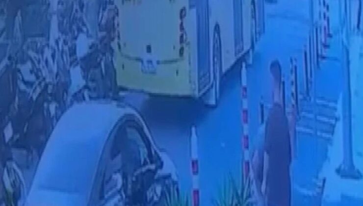 Şişli'de özel halk otobüsü yayaya çarptı