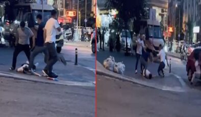 Sokak ortasındaki dehşeti kadın durdurdu!