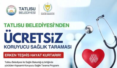 Tatlısu Belediyesi'nin ücretsiz sağlık taramaları devam ediyor