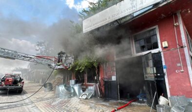 Tekirdağ'da atölye yangında kül oldu