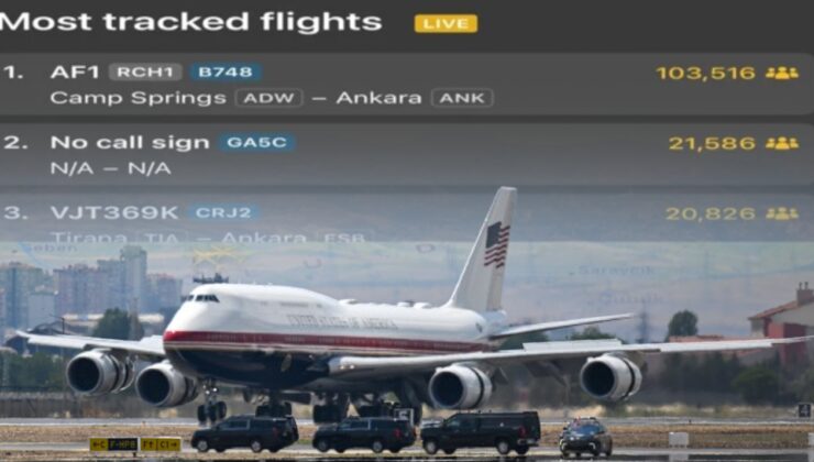 Trump'ın uçağını rekor sayıda kişi izledi!