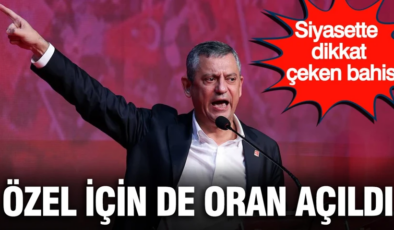 Siyasette dikkat çeken bahis: Özgür Özel için de oran açıldı