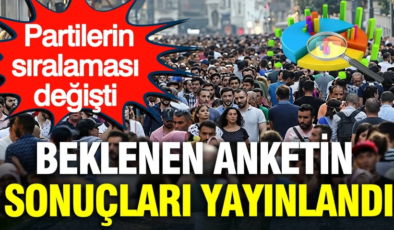 Son anket sonuçları yayımlandı: Zirve el değiştirdi