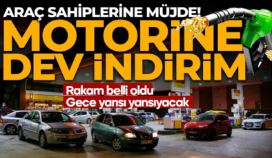 Araç sahiplerine müjde! Motorine dev indirim geldi! Gece yarısı tabelaya yansıyacak