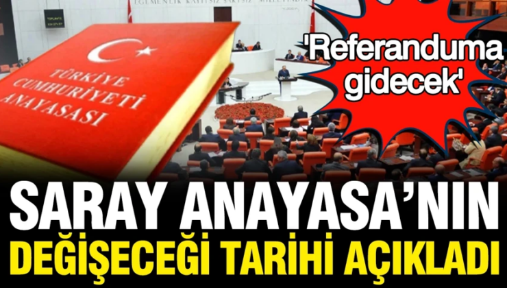 Anayasa değişikliğinin tarihi açıklandı: Referanduma gidilecek