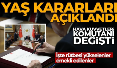YAŞ Kararları açıklandı… 25 general ve amiral terfi etti, Hava Kuvvetleri Komutanı değişti!