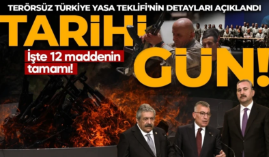 Terörsüz Türkiye yasa teklifi açıklanıyor! İşte 12 maddenin detayları