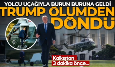 Donald Trump ölümden döndü! Kule ile iletişim kesildi: Yolcu uçağıyla burun buruna geldi