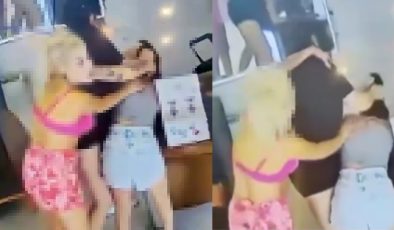 4 kadın işyerinde birbirine girdi: Defalarca kafasını masaya vurdu