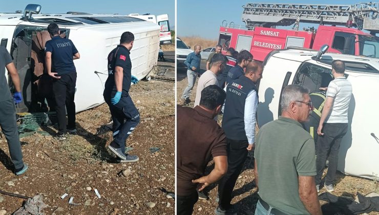 Adıyaman'da minibüs devrildi: 12 yaralı