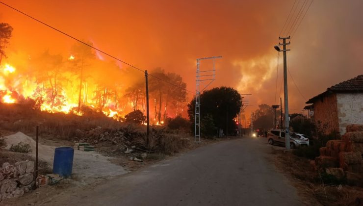 Antalya'da orman yangını: Çok sayıda ev tahliye edildi