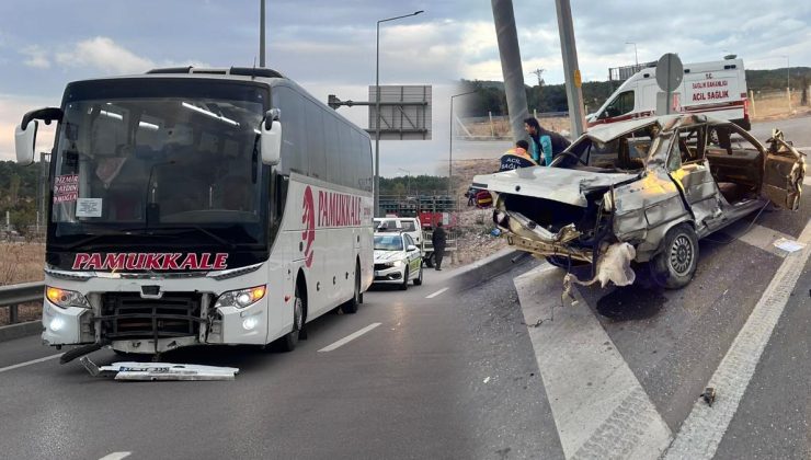 Çanakkale’de yolcu otobüsü ile otomobil çarpıştı! Can kayıpları var