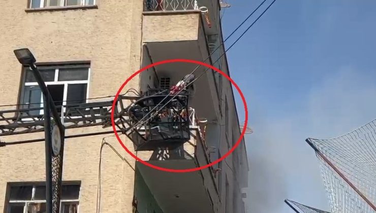 Diyarbakır'da yangın dehşeti! Alevlerin arasındaki kadını böyle kurtardılar