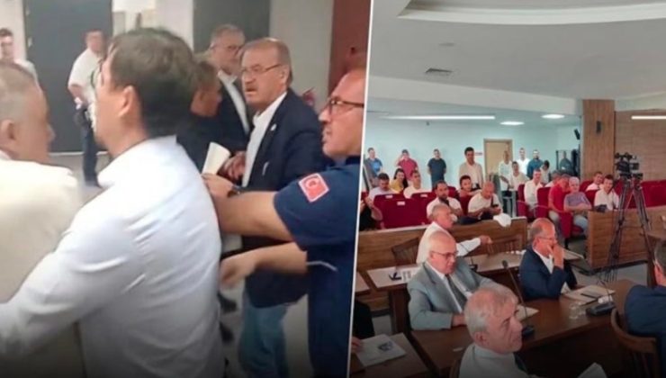 Edirne Belediye Meclisinde AKP ve YENİ Partililer birbirine girdi