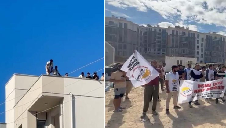 Emlak Konut şantiyesinde işçiler eylemde: 3 aydır maaş alamıyoruz