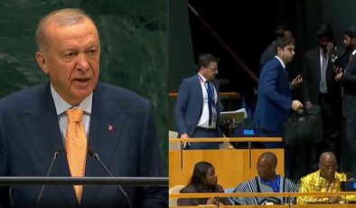 Erdoğan konuşurken salondan ayrıldılar