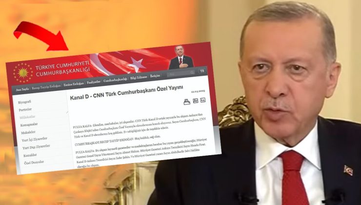 Erdoğan'ın bu sözleri Saray'ın sitesinde duruyor