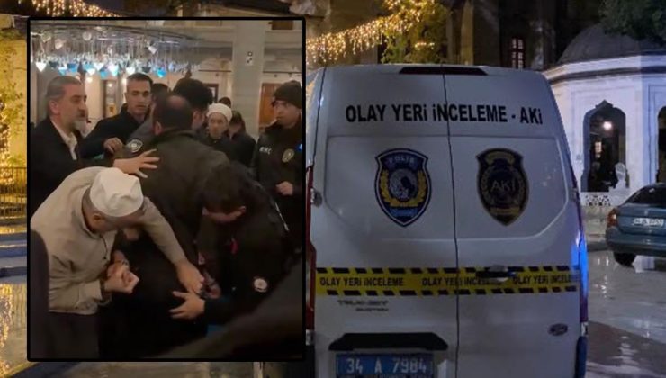 Eyüpsultan Camii’nde namaz sırasında kavga! Silahla 4 el ateş etti