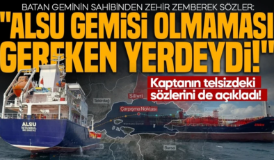 Kaptanın telsizdeki sözlerini de açıkladı! Batan geminin sahibinden zehir zemberek sözler: ALSU gemisi olmaması gerek yerdeydi!
