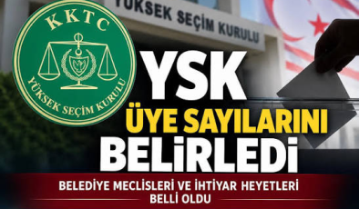 Yüksek Seçim Kurulu (YSK) belediye meclisi ve ihtiyar heyeti üyelik sayılarını belirledi