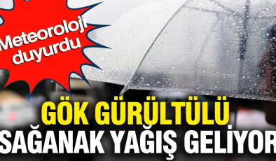 Meteoroloji Dairesi sağanak ve gök gürültülü yağışların kuvvetli olacağını duyurdu