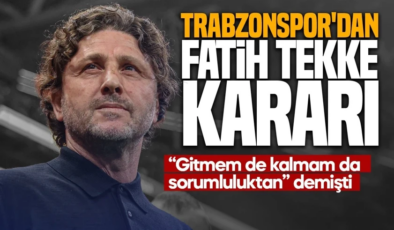 Trabzonspor’da Fatih Tekke ile yollar ayrıldı