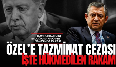 Özgür Özel, Erdoğan’a 800 bin lira tazminat ödeyecek
