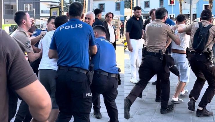 İnşaatta başlayan kavga polis merkezi önünde devam etti