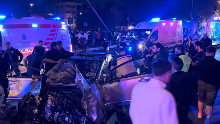İstanbul'daki kazada ortalık savaş alanına döndü