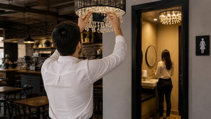 Kafenin tuvaletinde avizeye yerleştirdiği telefonla kadınları gizlice kaydetti! Garson için mahkemeden şaşırtan karar