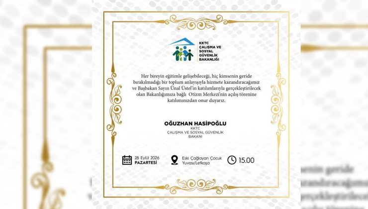 KKTC'nin ilk otizm merkezi hizmete giriyor