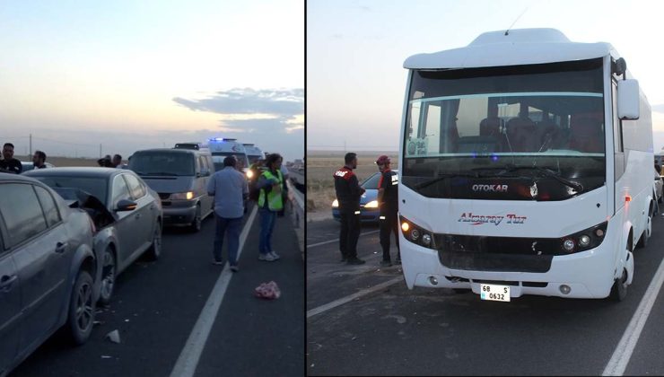 Kum fırtınasında zincirleme kaza: 16 yaralı