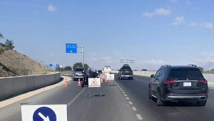 Lefkoşa Kuzey Çevre Yolu'nun bir bölümü trafiğe kapatıldı