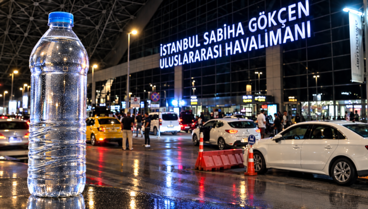 Sabiha Gökçen'de şişe suyun fiyat etiketi görenleri şaşırttı