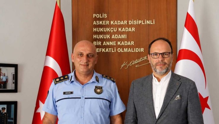 Sadıkoğlu İskele Polis Müdürü Erem'i ziyaret etti